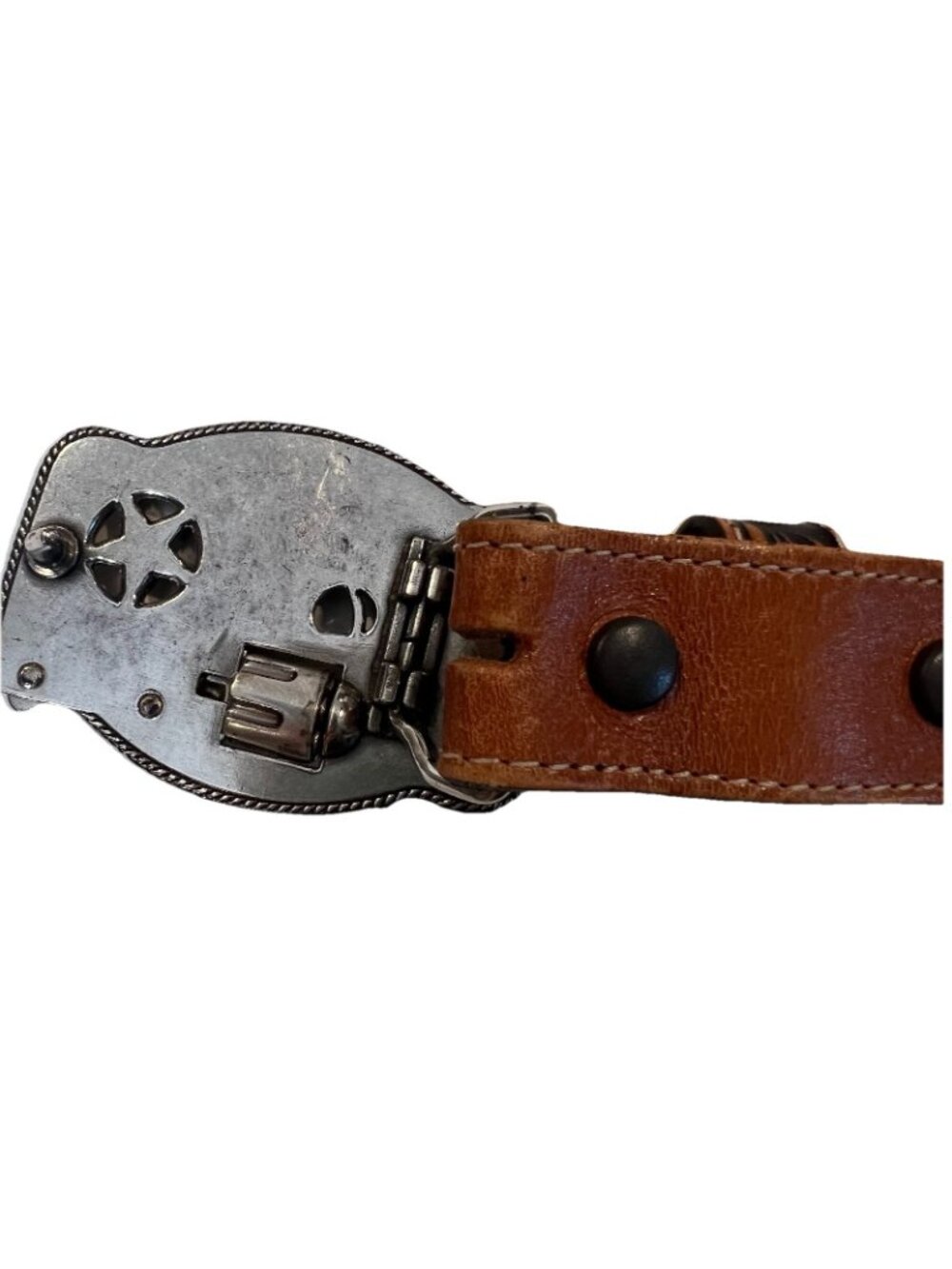 Justin Top Grain Leather Lil Trigger Boys 24 Belt 3D Buckle Made in USA Revolver - Picture 3 of 9